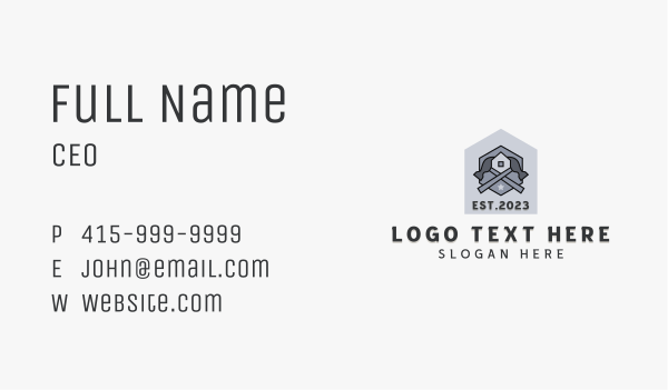 Hammer Construction Renovation Business Card Design Image Preview
