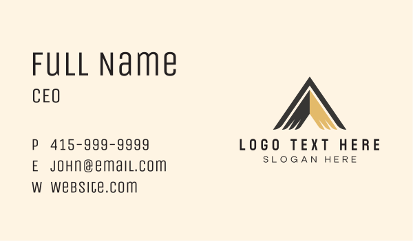 Pyramid Wings Letter A Business Card Design Image Preview