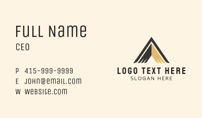 Pyramid Wings Letter A Business Card
