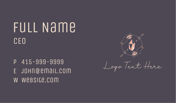 Mystic Hand Jewelry Business Card Design Image Preview