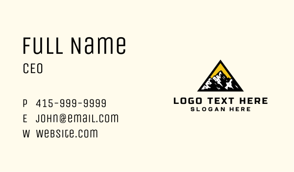 Mountain Outdoor Peak Business Card Design Image Preview