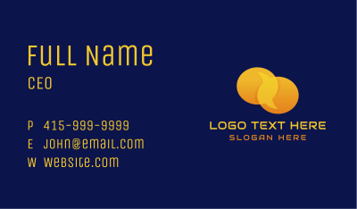 Yellow Messaging App Business Card Image Preview