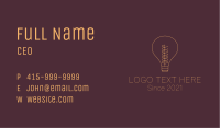 Yellow Energy Bulb Business Card Image Preview
