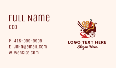 Spicy Noodle Cart Business Card