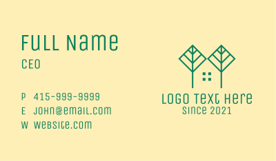 Green Tree House  Business Card Image Preview
