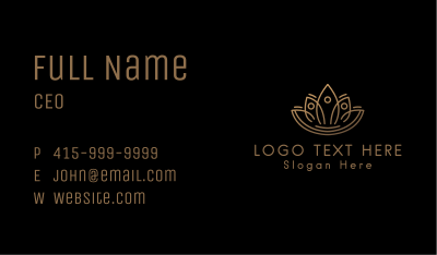 Golden Lotus Wellness Business Card Image Preview