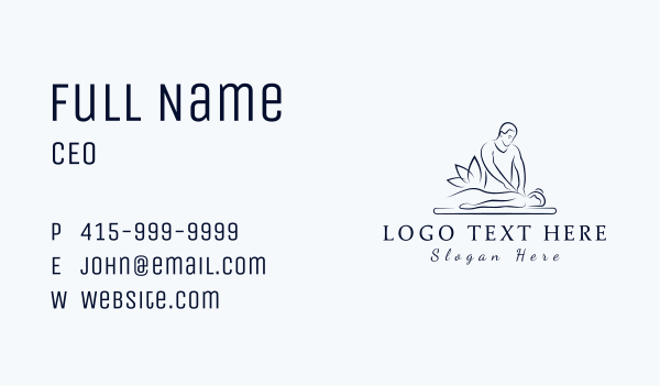 Physical Therapy Lotus Business Card Design Image Preview