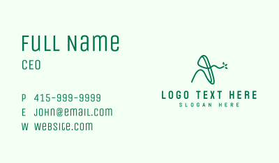 Elegant Eco Letter A Business Card Image Preview