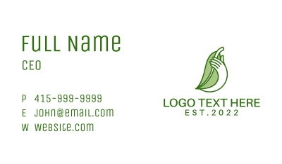 Gardener Hand Planting  Business Card Image Preview