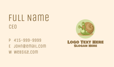 Cute Cartoon Snail Business Card Image Preview
