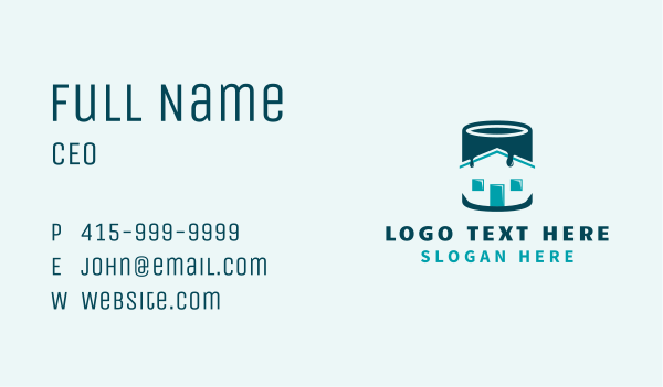 Home Paint Bucket Business Card Design Image Preview