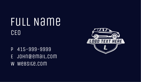 Car Wrench SUV Business Card Design Image Preview
