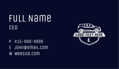 Car Wrench SUV Business Card Image Preview