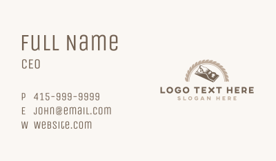 Planer Woodwork Carpentry Business Card Image Preview