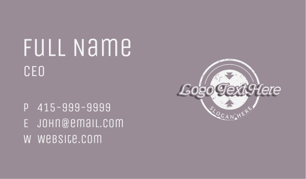 Grungy Hipster Apparel Business Card Design Image Preview