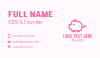 Cute Pink Pig  Business Card Image Preview