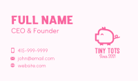 Cute Pink Pig  Business Card Image Preview