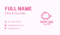 Cute Pink Pig  Business Card Image Preview