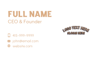 Simple Texture Wordmark Business Card Design