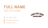 Simple Texture Wordmark Business Card Preview