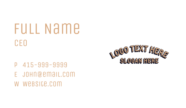 Simple Texture Wordmark Business Card Design Image Preview