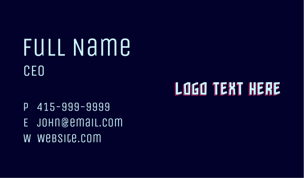 White Brand Wordmark  Business Card Design Image Preview