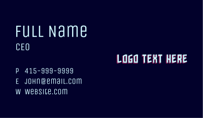 White Brand Wordmark  Business Card Image Preview