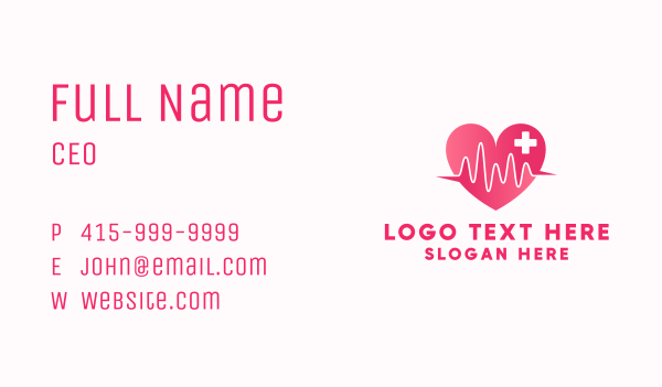 Heart Care Clinic Business Card Design Image Preview