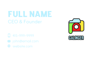 Colorful Camera Outline Business Card Image Preview