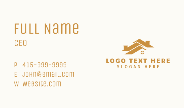 Gold House Roofing Business Card Design Image Preview