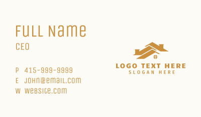 Gold House Roofing Business Card Image Preview