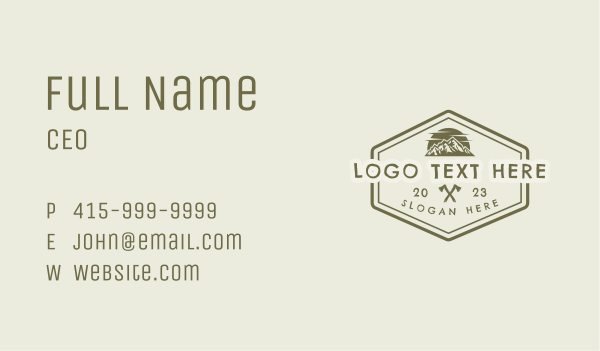 Outdoor Adventure Wordmark Business Card Design Image Preview