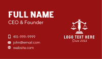 Legal Justice Scale Business Card Design