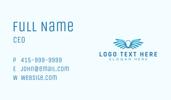 Halo Wings Heavenly Business Card Design Image Preview