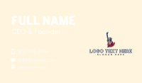 Torch Liberty Statue  Business Card Design