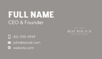 Elegant High End Wordmark Business Card Design
