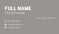 Elegant High End Wordmark Business Card Design