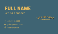 Rustic Brush Wordmark Business Card Image Preview