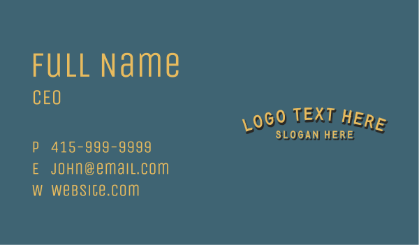 Rustic Brush Wordmark Business Card Design Image Preview