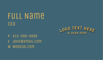 Rustic Brush Wordmark Business Card Image Preview