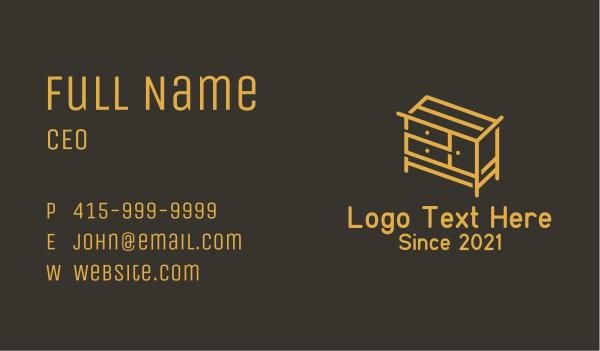 Drawer Dresser Furniture Business Card Design Image Preview