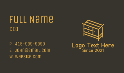 Drawer Dresser Furniture Business Card Image Preview