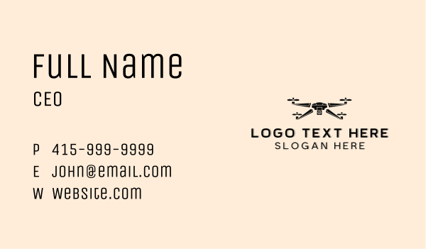 Aerial Drone Camera Business Card Design Image Preview