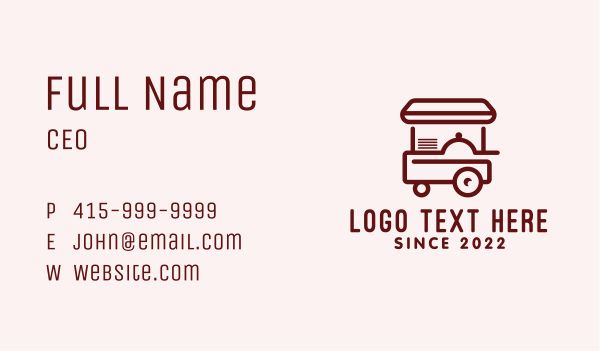 Steet Food Cart  Business Card Design Image Preview