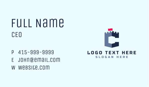 Letter C Turret Business Card Design Image Preview
