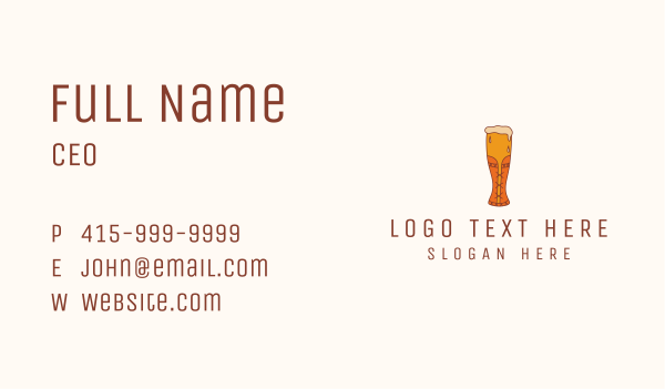 Corset Beer Glass  Business Card Design Image Preview