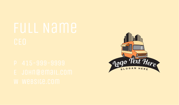 City Food Truck Business Card Design Image Preview