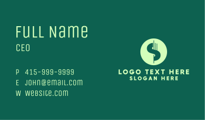 Dollar Currency Letter S Business Card Image Preview