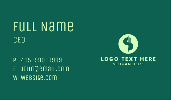Dollar Currency Letter S Business Card Design Image Preview