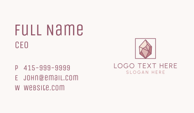 Simple Crystal Gemstone Business Card Image Preview